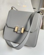 Skórzana szara torebka Maison Heroine skóra naturalna premium