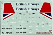 Airfix 03171 - kalki na Vickers Vanguard linii British Airways