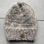 Czapka Handmade robiona na drutach, gruba