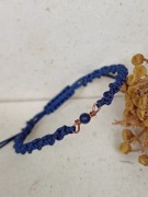 Minimalistyczna bransoletka z Lapis Lazuli. Rękodzieło 