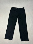 Czarne spodnie eleganckie garniturowe wygodne w paski vintage retro