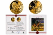 Złocony medal Józef Piłsudski „Wielcy Polacy” + certyfikat + karta