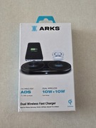 Ładowarka indukcyjna ARKS ARWIRE20WDOUB 2 x 10W Czarny Qi