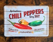 Nostalgic Art - Metalowa pocztkówka / tłoczona 14x10 | Chili Peppers