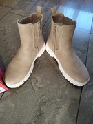 Botki beżowe damskie 