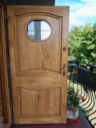 Drzwi zewnętrzne, lite drewno dębowe 