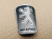 Emblemat na główkę ramy rower PEUGEOT Made in France Lew Logo tabliczka alu