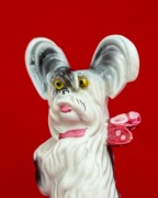 Figurka „Terier z kokardą”, Steatyt Z.Buksowicz, Vintage PRL, lata 70. XX w