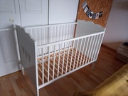 Łóżeczko-tapczan Klupś MARSELL 140x70 białe, sówki