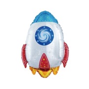 Balon foliowy "Rakieta", 56x75 cm, PartyPal.
