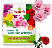 FRUKTOVIT PLUS NAWÓZ DO RÓŻ I ROŚLIN KWITNĄCYCH GRANULAT BUJNE KWIATY 5KG