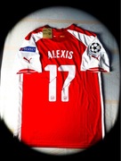(L) Alexis Sanchez Arsenal 14/15 Nowa Jersey Czerwona T-shirt Liga Mistrzów