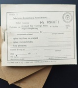 Bilety PKS za przejazd bez ważnego biletu, mandat  bloczek