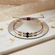 Bransoletka Szczęścia i Ochrony - Turmalin, Kryształ górski, Hematyt