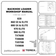 TEREX FERMEC 820 860 880 970 980 TX Service Manual Instrukcja naprawcza