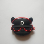 Apple Airpods 3 etui buldog hip hop DJ czerwone