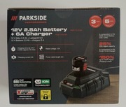 NOWY akumulator PARKSIDE 12V 2,5Ah PAPK 12 2.5 B1 i ładowarka 6A 