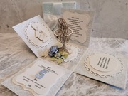 Kartka 3d, exploding box, pamiątka Pierwszej Komunii Świętej