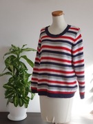 Elegancki sweter kolorowy w paski bawełniany Dressfin 40