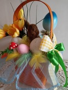 Kosz,koszyk,stroik wielkanocny 