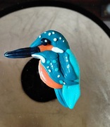 Magnes na lodówkę handmade Ptak Zimorodek 