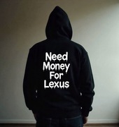 Męska Czarna Bluza M Need Money For Lexus