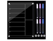 Magnetyczny terminarz tygodniowy, akrylowy, przezroczysty