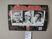 Blok 342** 5016-5018** 5016-18**  Ludzie kina i teatru - 2019 r.