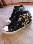 Converse panterka czarne do szkoły na codzień 