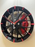 Zegar ścienny - koło felga W2 - czarny