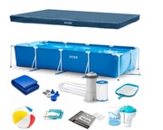 Basen ogrodowy stelażowy 450 x 220 x 84 cm zestaw 15w1 INTEX 28273