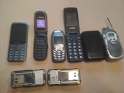 Zestaw  telefonów, uszkodzone
