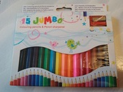 Jumbo kredki 15 sztuk + temperówka 