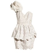 H&M SUKIENKA NUDE PUDROWA KORONKOWA GORSETOWA WESELE VINTAGE 40