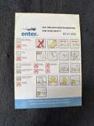 Safety Card / Karty Instrukcja Bezpieczeństwa ENTERAIR Boeing B737-800 mała