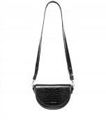 Puccini torebka listonoszka czarna BD2533M-1 szeroki pasek 