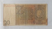 BANKNOT NIEMCY 20 MAREK 1929 R.