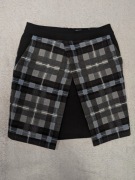 Czarna szara elegancka spódnica w kratę kratkę Karen Millen 38