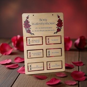 Bon walentynkowy ze sklejki