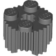 LEGO 8 x 92947 klocek okrągły walec 2x2x1 - szary ciemny