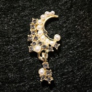 Ozdoby na paznokcie 3d, biżuteria, charms - księżyc, moon, 1szt.