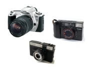 Zestaw 3 aparatów – Canon Rebel 2000, Canon Sure Shot, Smena Symbol