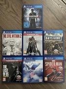 Uncharted 4, Ace Combat 7, Evil Within 2, Bloodborne, The Last Of Us