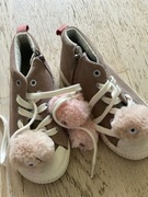 Buty skórzane Zara Baby trampki półbuty Rozm. 24 beżowe + GRATIS