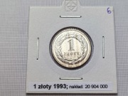 1 zł złoty 1993 Stan I menniczy (6)