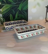 Półmisek ceramiczny zapiek zestaw 2 sztuki ceramika Bolesławiec 