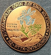 Odznaka XI Ogólnopolski górski zlot szkół kolejowych PTTK Gliwice maj 1978