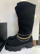 Wysokie buty ocieplane