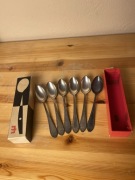 Łyżeczki Fraget Hefra 1968r. 6 szt Plater Posrebrzany PRL Pudełko NOS