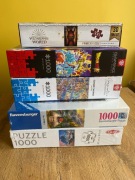 Zestaw puzzli  4 x 1000 elementów + gratis 300